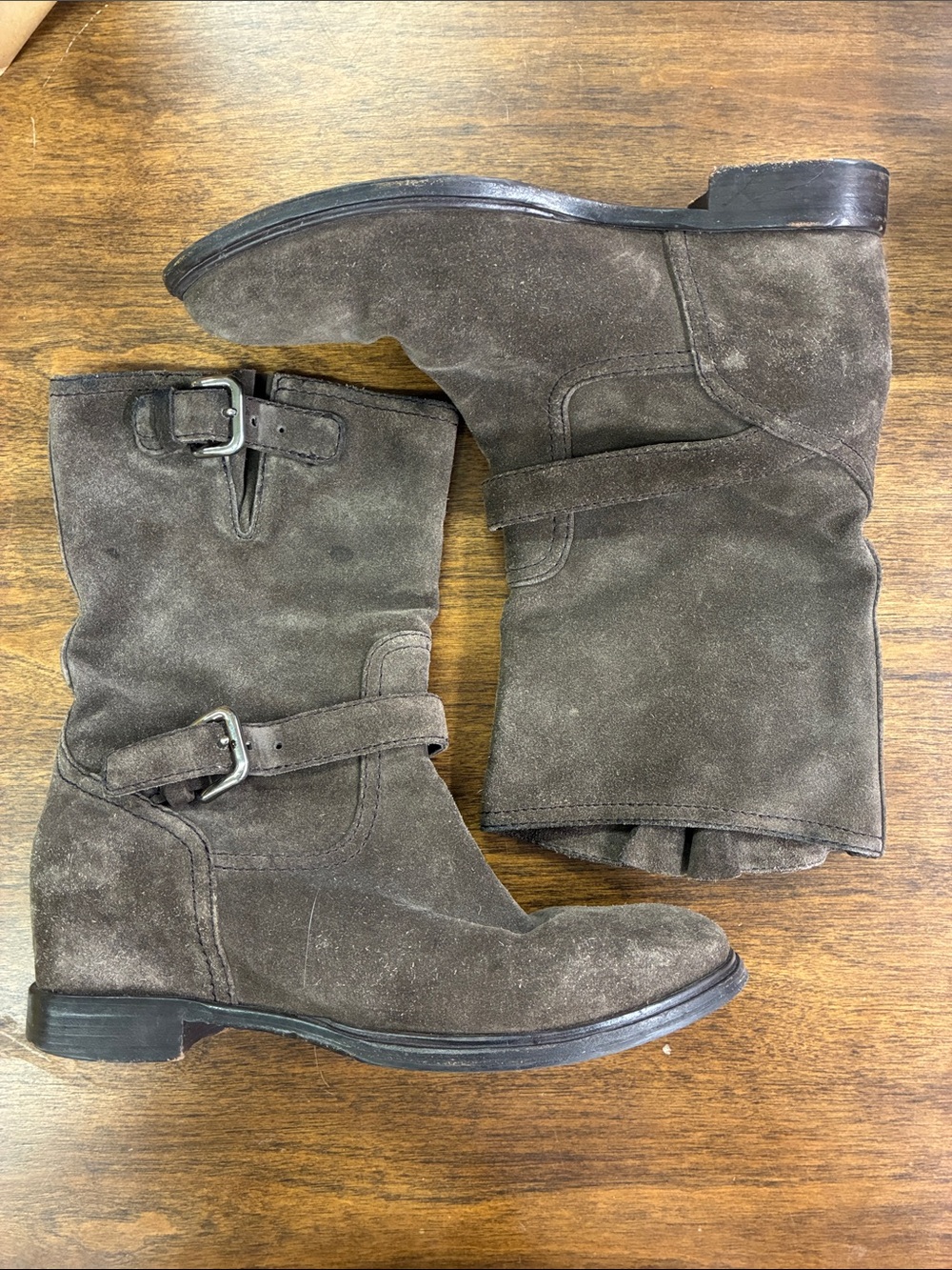 Prada Suede Moto Boots - Picture 1 of 7